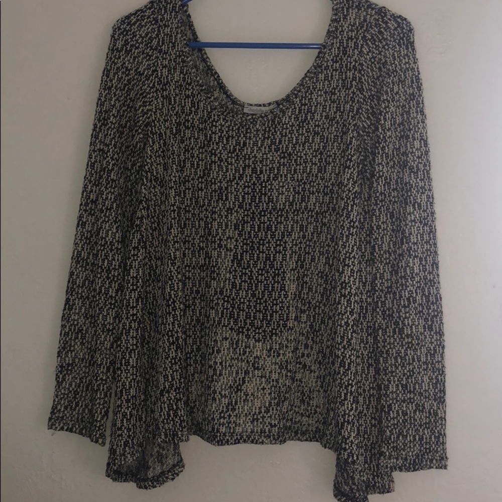 Sweater with Open Back and Bow